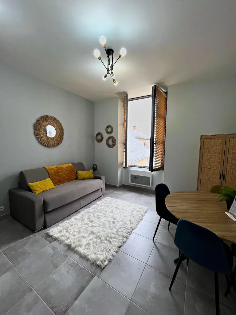 Pièce de vie du studio Le Cosson